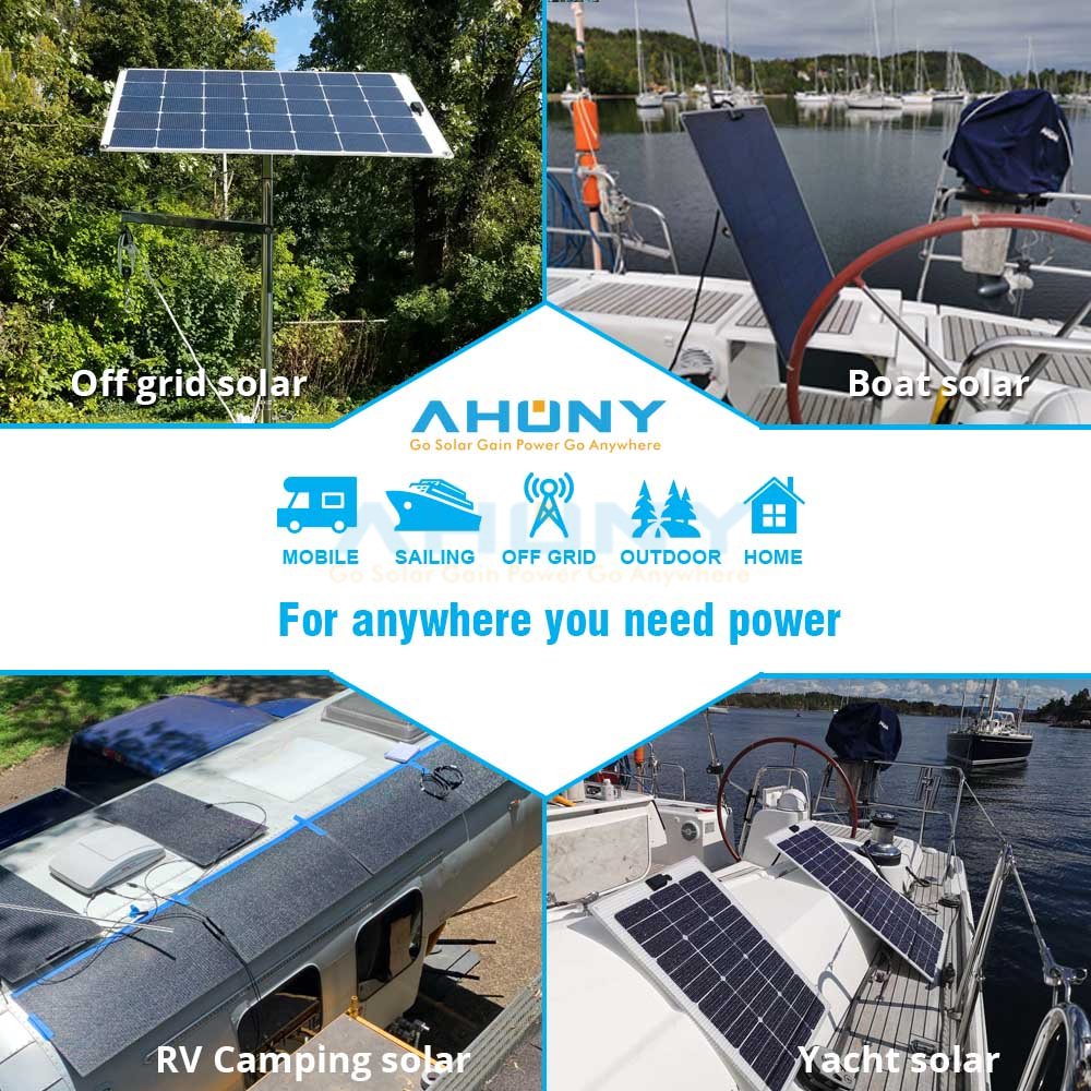 Premium 80w walkable anti skids semi rigid marine solar panel for sail boat race long journey cuise