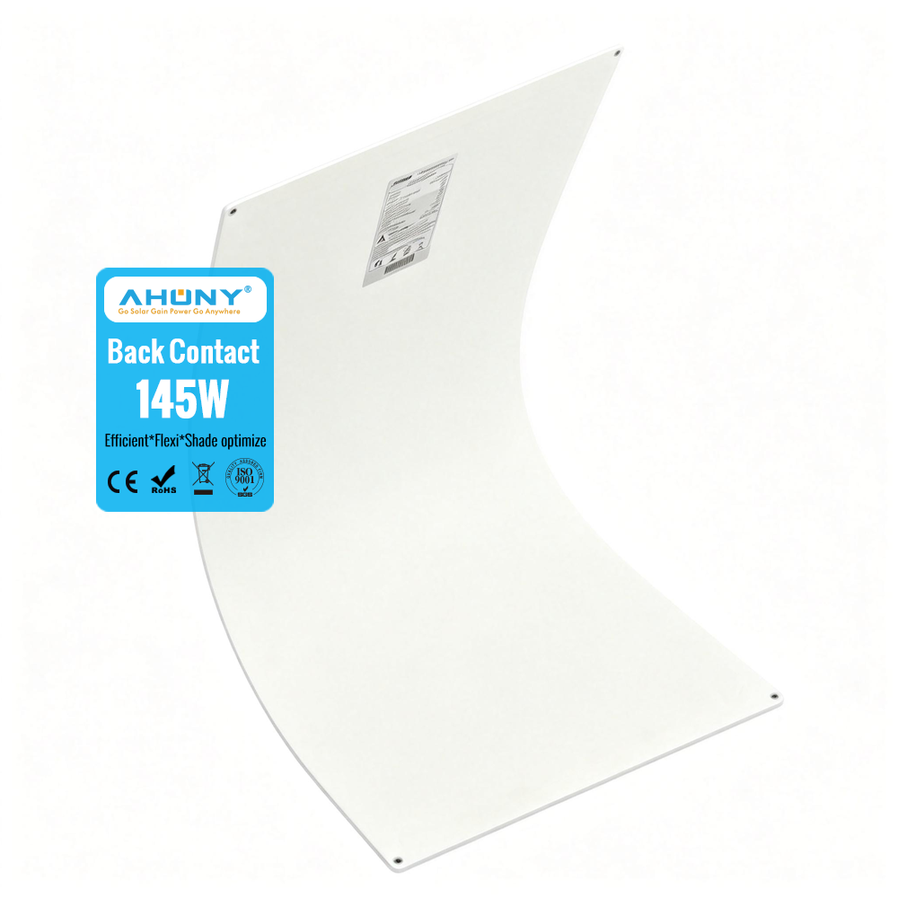 180w panel solar flexible hpbc Soft thin fim Flexible Solar Panels Modules Production for RV living marine applications non-load-bearing roofs Industry producer factory