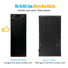 Full Black 100w Back Contact Narrow Slim Flexible Solar Panel Monocrystalline for Battery Charging ETFE Lightweight with MC4 for RV Marine Boat Camper Van Trailer Off-Grid Power