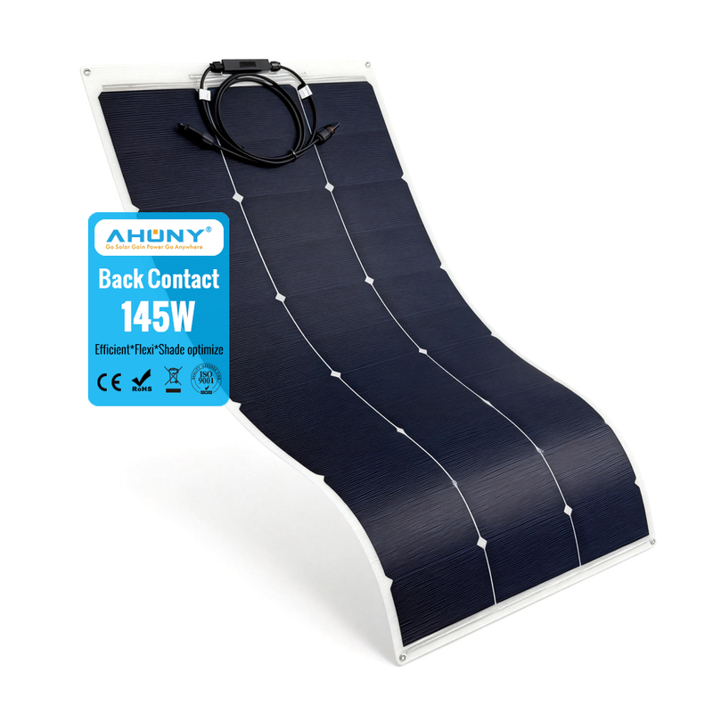 Flexible Solar Panels 145w HPBC Bifacial Narrow Bendable Pv Modules for Off Grid 12V 240W 300W 500W 510W 520W 550W Solar Energy System Rv Camp Boat Roof