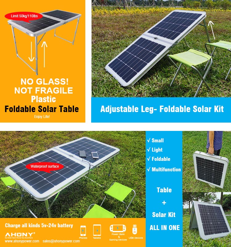 AHONY solar table for camp