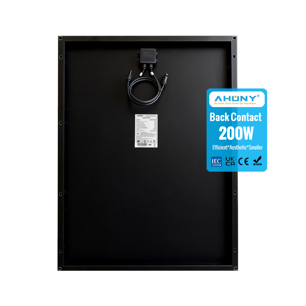 BC Solar Panel 200 Watt Monocrystalline Solar Panel N-Type 182 Mm Solar Cells Ideal for 12 V Battery Motorhome Balcony Power Station Garden Shed Boat Camping