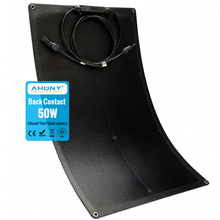 Full Black 50w Back Contact Solar Panels Flexible Solar Panel Fence Balocny Camping Pv Custom Shaped Solar Panels Solar Fence Panel Solar Fence Panel