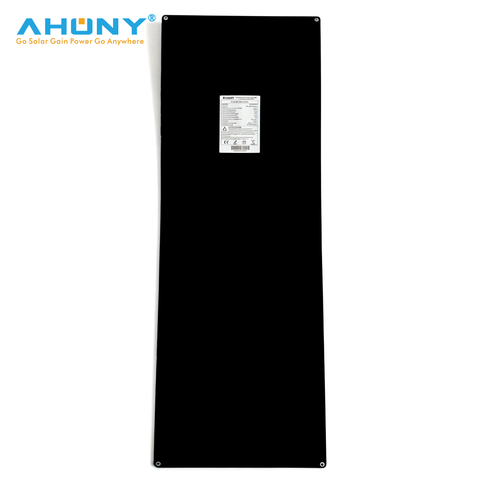 Full Black 100w Back Contact Narrow Slim Flexible Solar Panel Monocrystalline for Battery Charging ETFE Lightweight with MC4 for RV Marine Boat Camper Van Trailer Off-Grid Power
