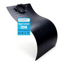 Flexible Solar Panel 120 Watt Thin Film Bendable Monocrystalline Plates Lightweight Bendable MountableWaterproof for RV Roofs Boats CamperCabin Trailer Caravan Battery ChargeUneven Surfaces