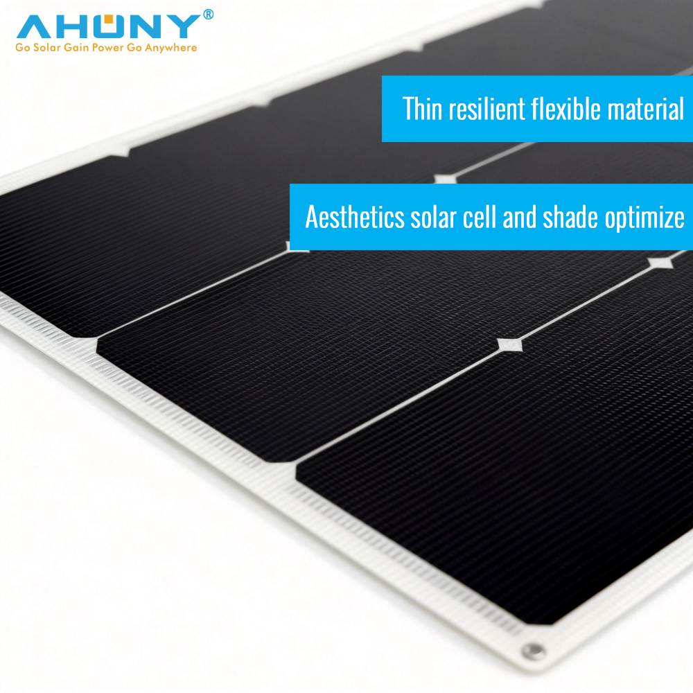 180w panel solar flexible hpbc Soft thin fim Flexible Solar Panels Modules Production for RV living marine applications non-load-bearing roofs Industry producer factory