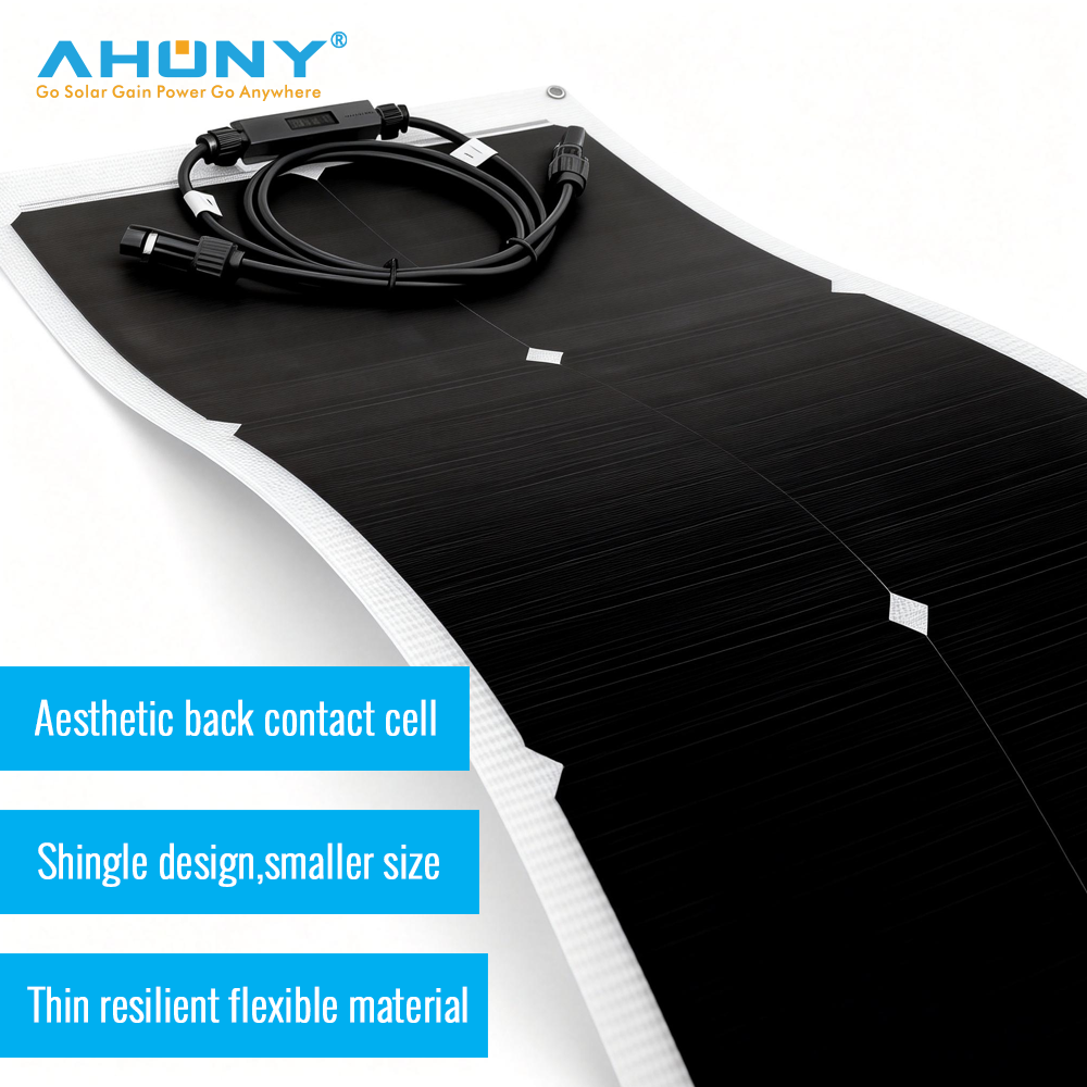 50w Back Contact Solar Panels Flexible Solar Panels High Efficiency Lightweight Bendable BC Cell Technology for Industrial IoT Remote Monitoring
